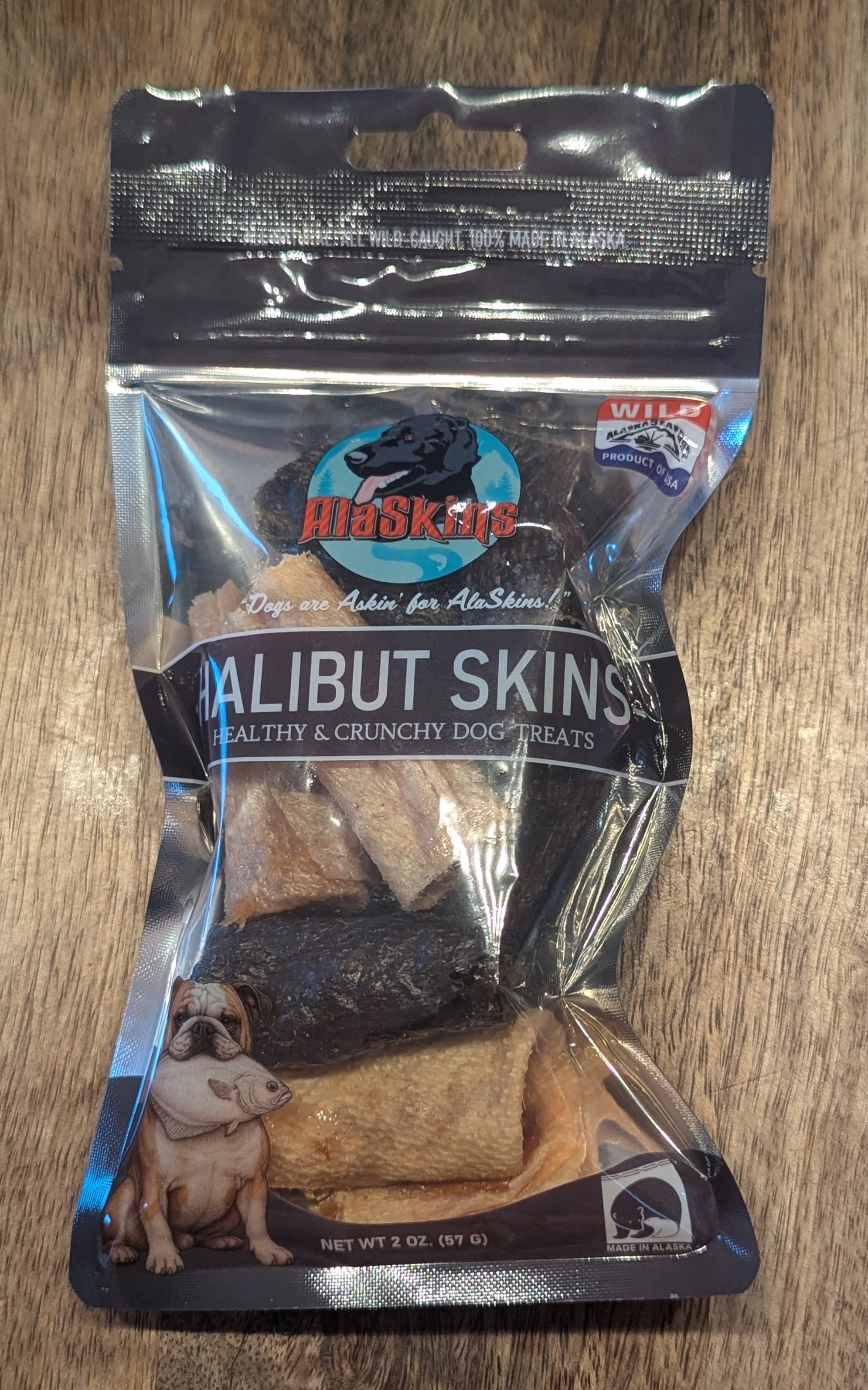 Wild Alaskan Fish Skin Dog Treats: Salmon, Cod, & Halibut - Made in Alaska