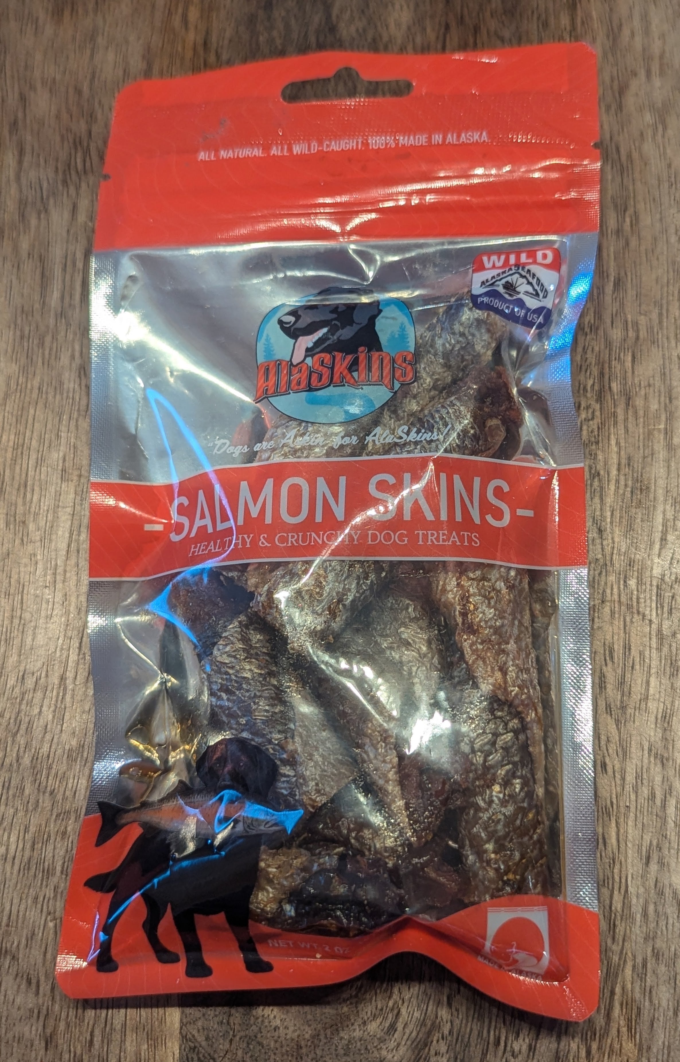 Wild Alaskan Fish Skin Dog Treats: Salmon, Cod, & Halibut - Made in Alaska